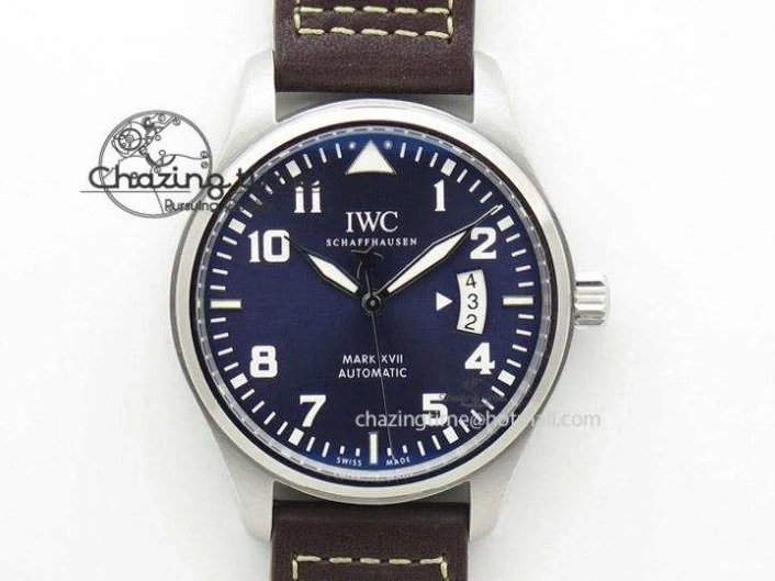 MIROTIME 0312 Mark XVIII IW327006 Titanium M+F 1:1 Best Edition Black Dial on Brown Leather Strap A Efficient 7052